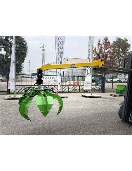 Prolunga per braccio escavatore 130cm con polipo e rotore abbinati