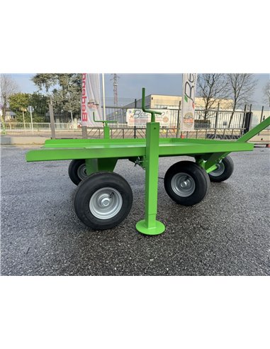 Carrello per legna spaccata per spaccatronchi