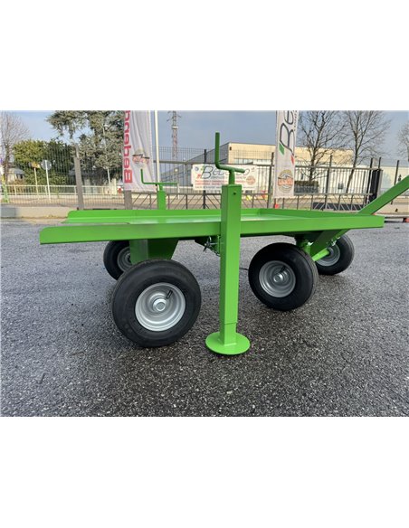 Carrello per legna spaccata per spaccatronchi
