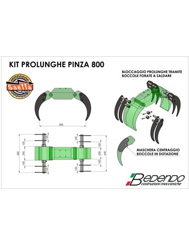 Prolunga per pinze forestali SP 800