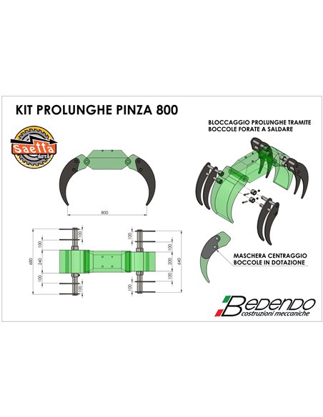 Prolunga per pinze forestali SP 800