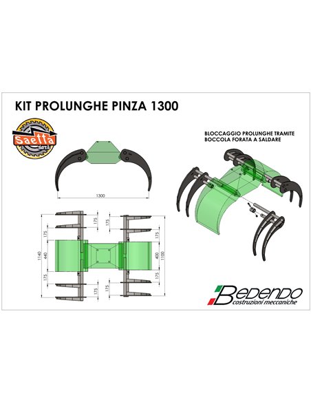 Prolunga per pinze forestali SP 1300