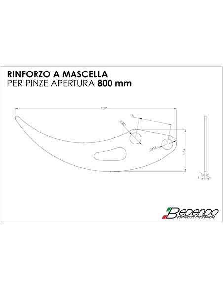 Rinforzi a mascella per chele di pinze forestali