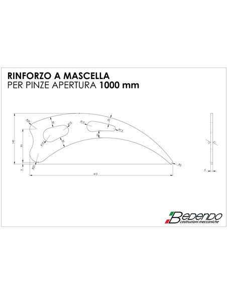 Rinforzi a mascella per chele di pinze forestali